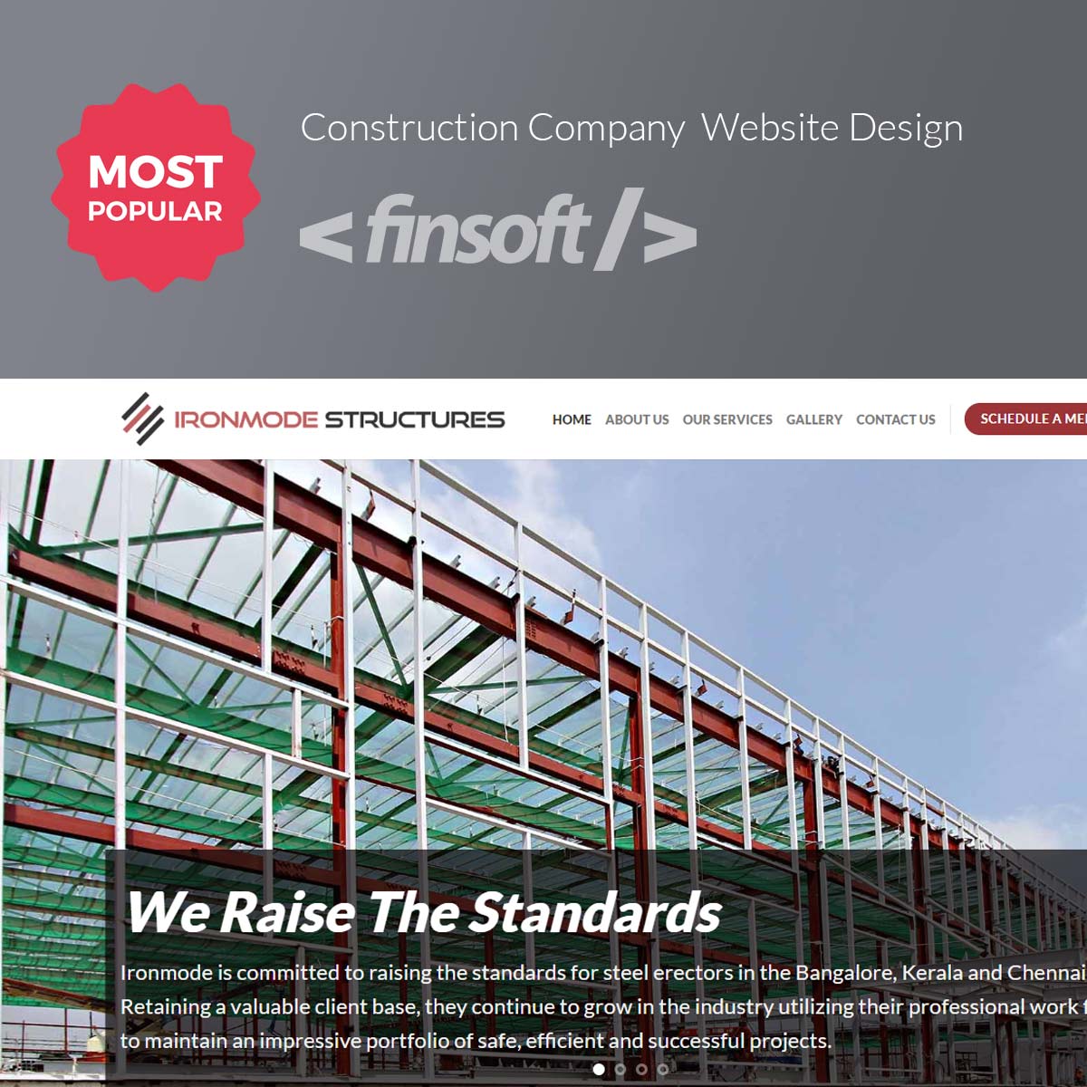 Construction Company Website Design for Ironmode Structures Bengaluru ...