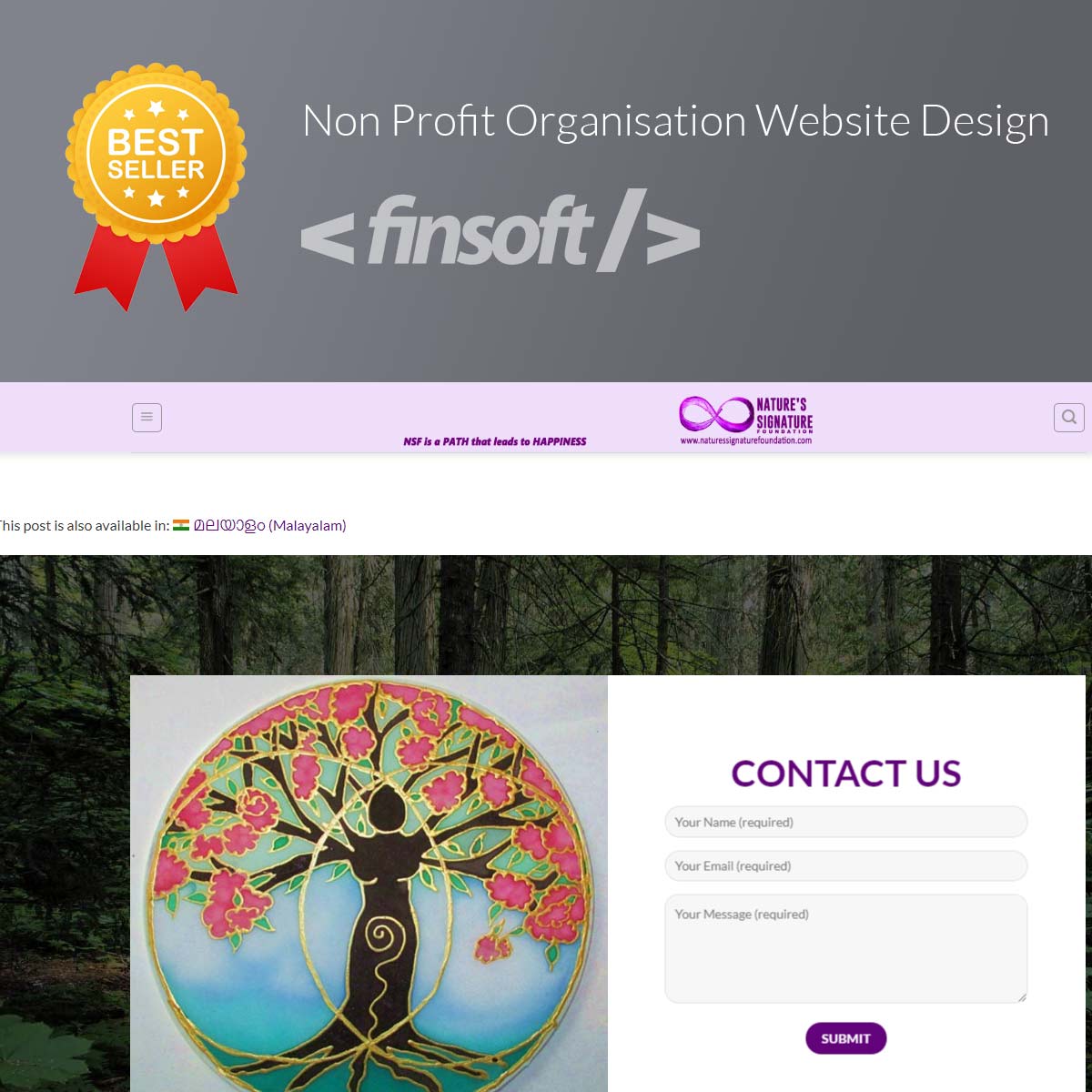 Non Profit Organisation Website Design for Nature's Signature