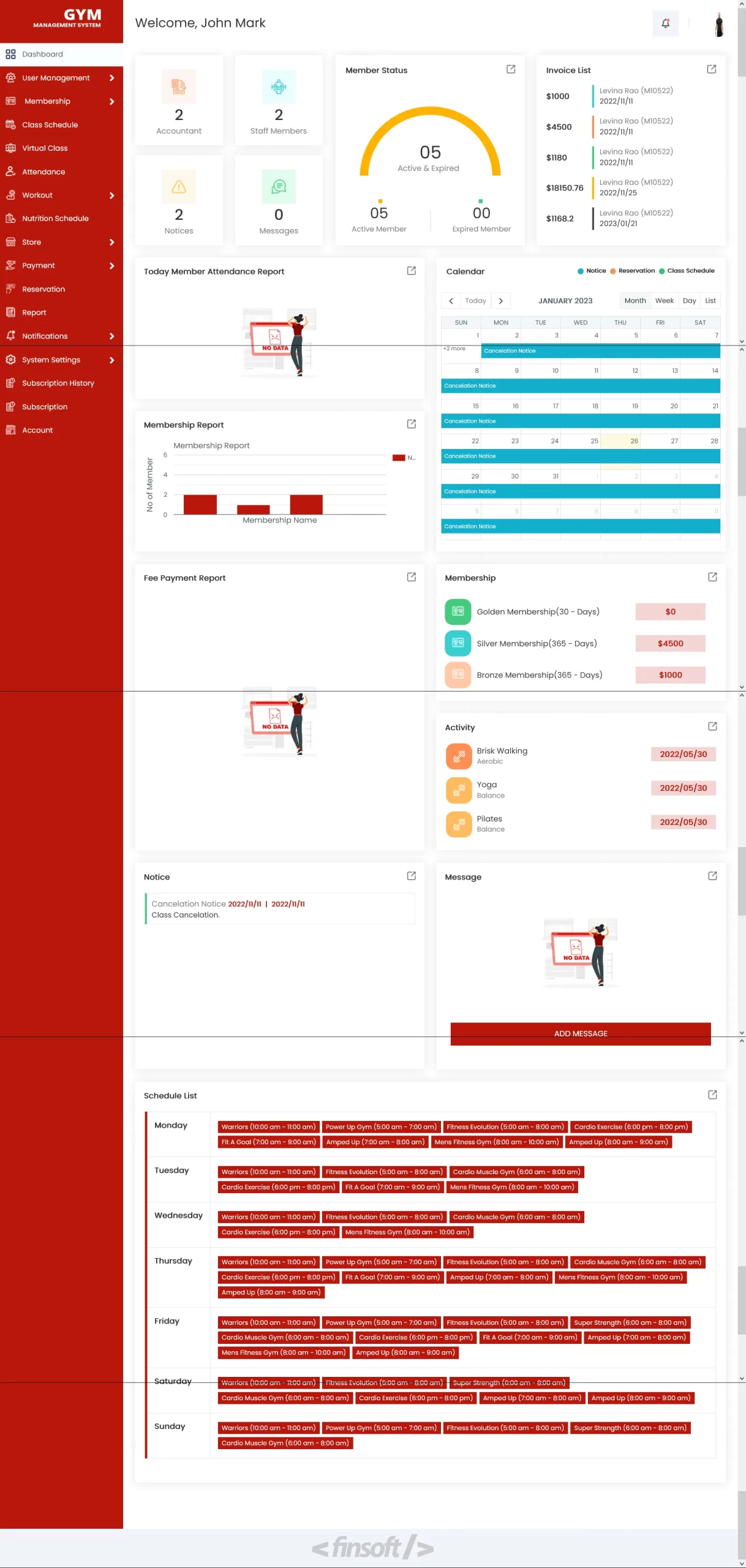 Gym Membership Management System for Gym Personal Trainers